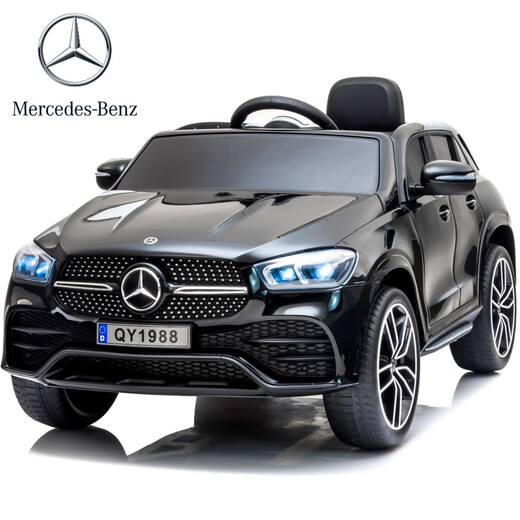 WORK BABY children's Mercedes-Benz electric car four-wheel drive infant and toddler charging remote control toy car for boys and girls that can seat adults red dual drive + remote control self-driving + hard seat electric drive