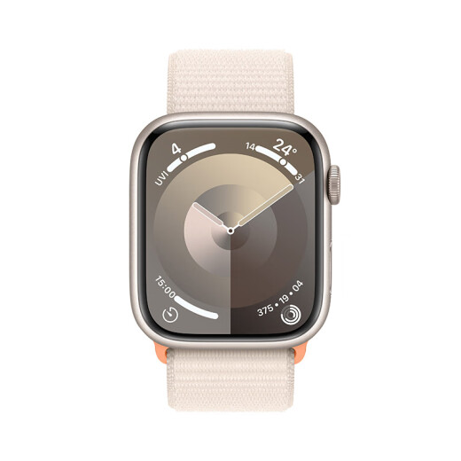 【8成新】Apple/苹果 Watch Series 9 智能手表GPS款45毫米星光色铝金属表壳 星光色回环式运动表带 MR983CH/A