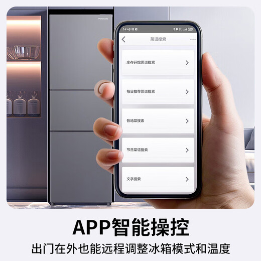 松下（Panasonic）【国家补贴20%】Xtra蔓越莓300升家用小型冰箱三开门超薄无霜自动制冰【一级能效】NR-XC30A2A-S