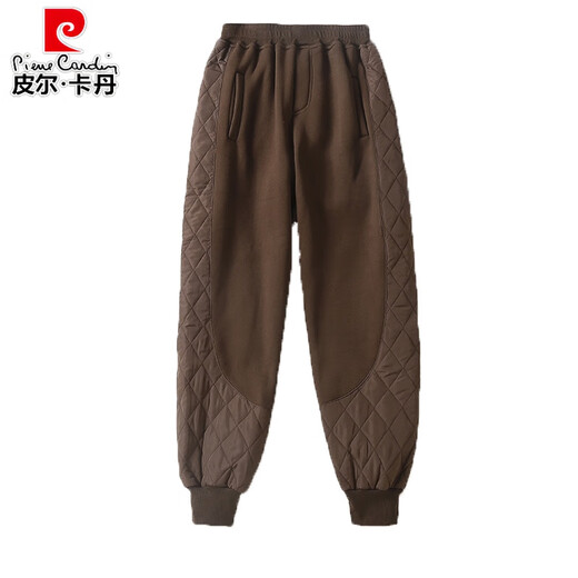 Pierre Cardin Cotton Pants Women's Autumn and Winter Outer Wear Plus Velvet Thickened Pants 2025 New Minus 40 Cold-Resistant Leg Down Pants Rose Red XL Recommended 130-145 Jin Jin equals 0.5 kg