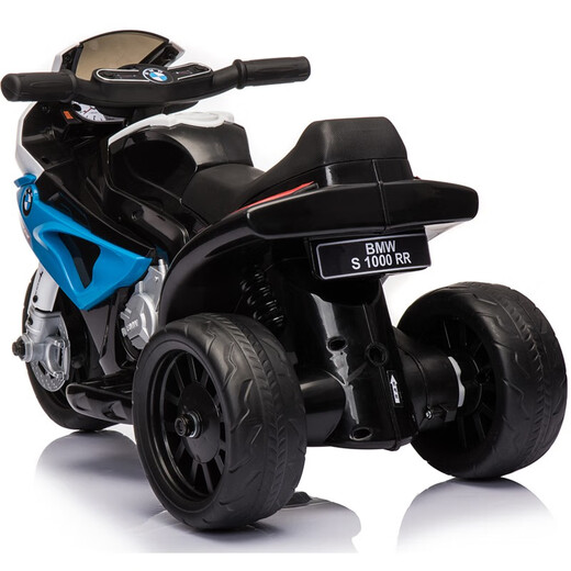 
BeRica BMW authorized infant and children electric car three-wheeled motorcycle can be seated for men, women, children toys, baby gift blue