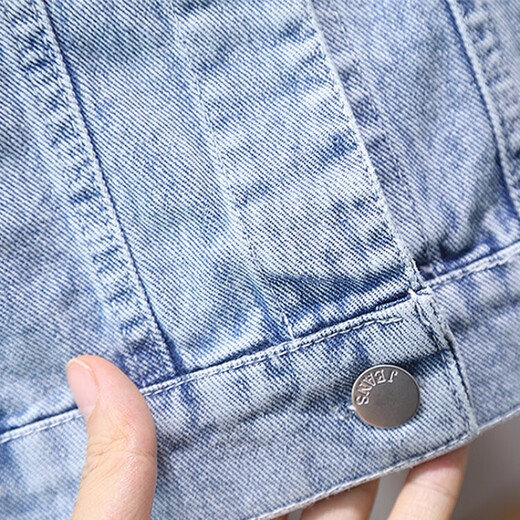 G.DUCKKIDS Little Yellow Duck Children's Clothing Boys' Vests Spring and Autumn Children's Denim Jackets Cartoon Handsome Boys Autumn Clothing Children's Vests 1977 Gray Hat 120 Recommended 110-120cm6-7 years old