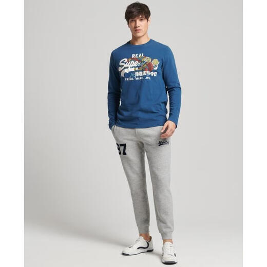 Superdry extremely dry men's sweatpants are comfortable and breathable spring and autumn sports and leisure fashion trend A1061914600213 Emerald Green S