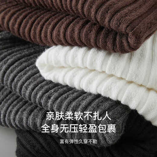 范思蓝恩蕾丝花边半高领针织打底衫女秋冬2024新款修身上衣14113 白色 S