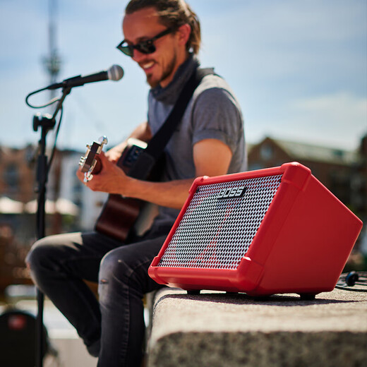 Roland speaker CUBE STREET EX second generation Internet celebrity outdoor live broadcast guitar playing and singing road show portable audio CUBE STREET II black + rechargeable battery + bag