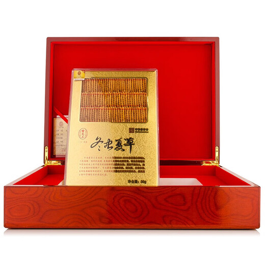 Lei Yunshang [Oficial] [Naru Qu, Tibet] Cordyceps Box Gift Gift Cordyceps Regalos Regalos 4 Cajas de regalo de madera de alta gama/G 30G aproximadamente 120
