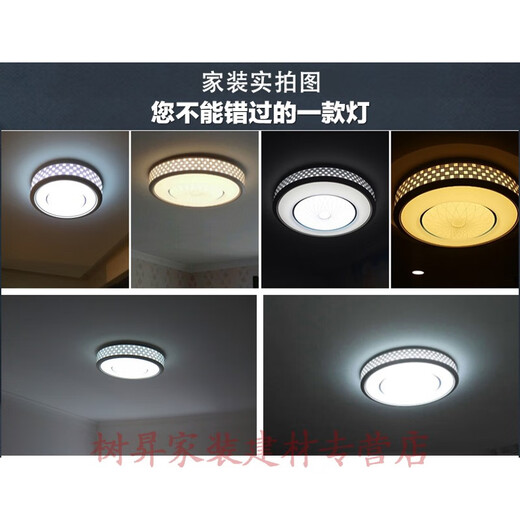 LED ceiling lamp simple modern round living room extra large bedroom lamp living room lamp atmospheric aisle home balcony pendant i lighting fixture 36W-52CM high brightness white light