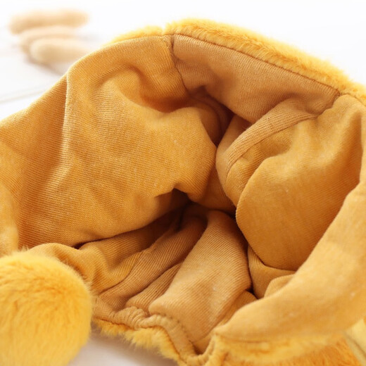Benasi Baby Hut im Herbst und Winter verdickte warme Ohrschutz Wolle Hut Hut Kind und Kleinkindjunge und Mädchen Winter Lei Feng Hut Kinderhut mx854-Bei White 5-18 Monate (42-48 cm)