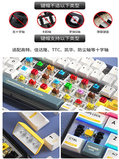 汇瀚斜面布丁双皮奶果冻键盘键帽PBT透光透明个性创意可爱客制化DIY 斜面布丁-红色-PBT材质-透光-高兼容各种配列