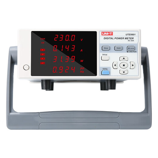 UNI-T desktop digital power meter intelligent electrical parameter tester voltage current frequency power factor comprehensive measuring instrument UTE9901 (AC five-parameter measurement)