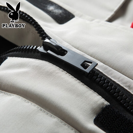 Playboy [Great Sale] 2020 New Down Jacket Men's Workwear Men's Thickened Fur Collar Down Jacket Hooded Korean Version 188 White M