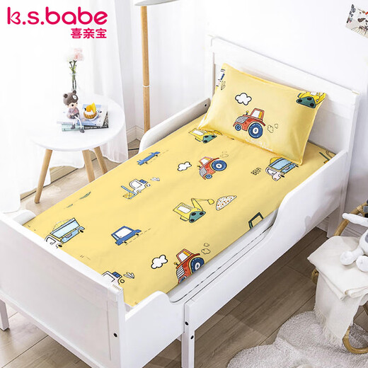 喜亲宝 幼儿园垫子套（不含芯）床单床笠 儿童午睡床品135*60cm汽车款