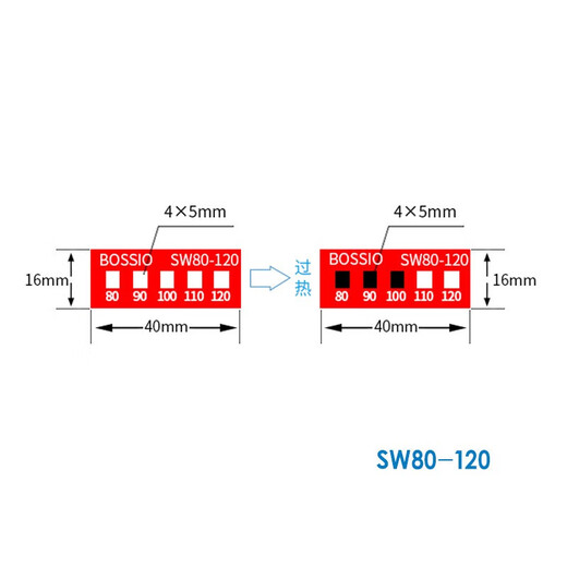 Pengju SW-80 Irreversible Temperaturmessungspapier Farbe Wechsel Temperatur Patch Temperatur Aufkleber Thermaltestpapier Temperatur Erfassungsbezeichnung SW-12035 Teile/Stück