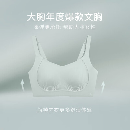 ubras母亲节礼物侧收大杯文胸收副乳内衣女大胸显小防下垂胸罩粉底液 【热卖】可调肩带-裸感肤 XL (85B/85C/85D)