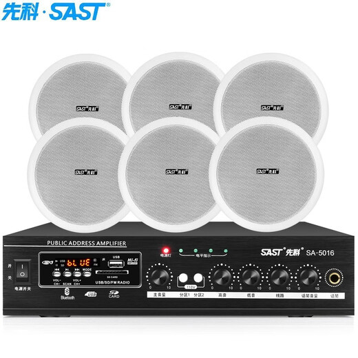 Audio -Set 6 Sast Decke 6, fester Druckverstärker öffentliches Broadcast -System Decke Home Living Room Conference Hintergrund Sprecher Musik Kombination Lautsprecher