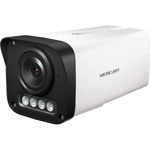 Mercury (MERCURY) surveillance camera POE network cable powered home indoor and outdoor mobile phone remote monitor HD infrared night vision tplink network camera ceiling lifting recording 5 million extreme clear丨Full color gun MIPC524PW-4 POE power supply model [network cable power supply]