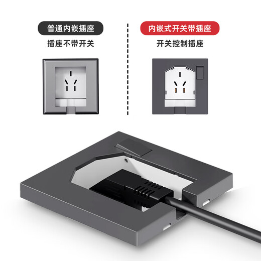 Internationaler Elektriker 86 Wand eingebettete versteckte Sockel mit Switch Housed Air Conditioner Kühlschrankstecktiefe einstellbare weiße 10A Fünf-Leitung [mit einem Knopf-Stromausfall]