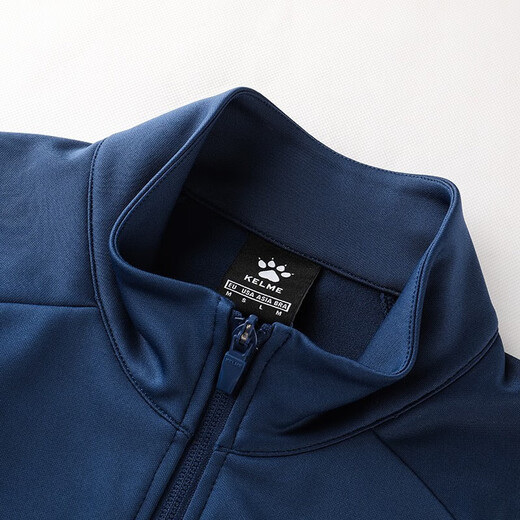 KELME/Kelme Football Training Outfit Sports Suit Men's Contrast Color Jacket Slim Leg Pants Men Navy Yellow 8161WT1005 Suit L