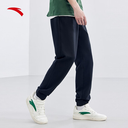 ANTA sweatpants and sweatpants men's autumn straight-cut outdoor casual loose sports pants basic black-1 L /175
