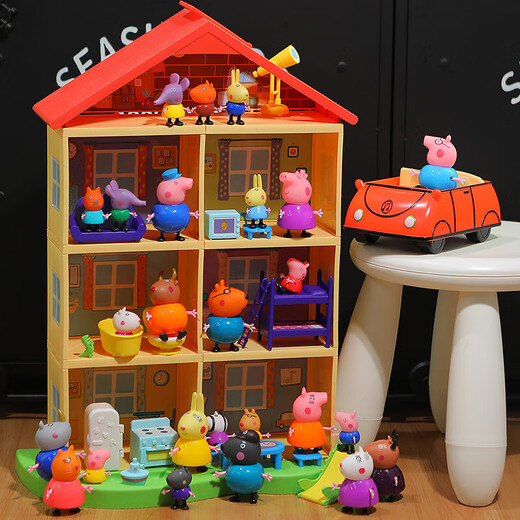 Maislun Детская пеппа свинья для игрушек -игрок дома набор автомобиля Peggy Pig Family Four Cotton Girl Pig New 31 персонаж