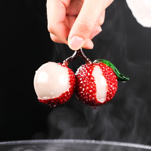 Lychee tea pet ornaments creative personality flush color changing tea play tea ceremony tea set accessories color changing jewelry tea making three pieces