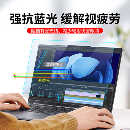 
Film Zhixian Anti-reflective Computer Screen Film Laptop Paste Frosted Anti-Sunshine Anti-Blue Light Eye Protection Desktop Monitor Protection Film Desktop 31.5-inch (16:9) 698*392mm Ultra-clear and transparent model [paste] Paste bad bag compensation