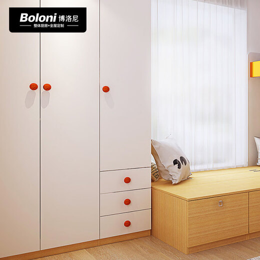 Customized bed, chair, desk, wardrobe and furniture combination for Bologna teenagers' bedroom space. Customized prepayment. Prepayment | Consult for details.
