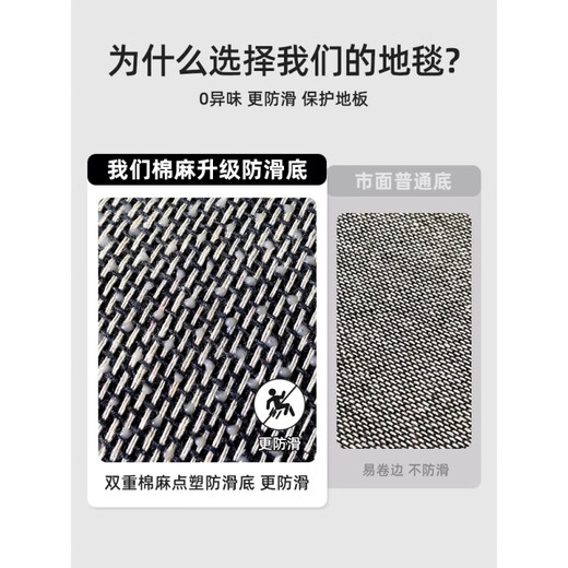 MPPMCK客厅地毯轻奢高级感免洗现代简约2024新款家用沙发茶几垫卧室可擦 15695 200*340cm 【防水加厚款】