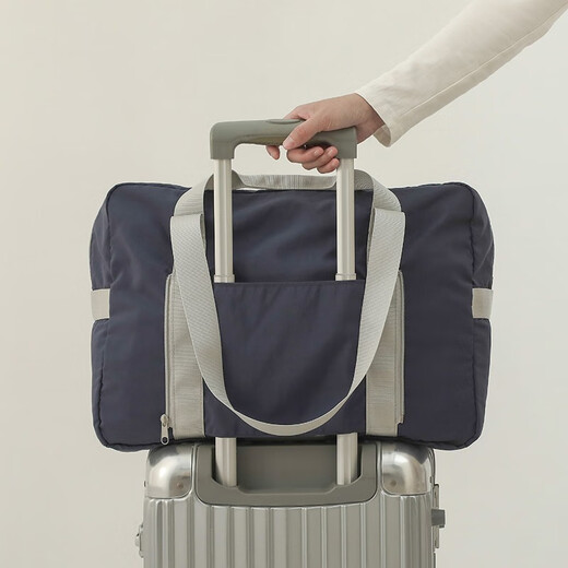 Potravel.Design Klappstierbeutel große Kapazität Männer und Frauen handgehaltene Umhängetasche Kurzstrecken-Business-Reise Duffle Bag Wälz Beutel Trolley Hülle Navy Blau
