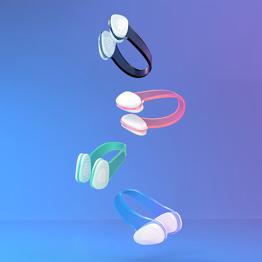 Feyovoly swimming nose clip professional anti-choking silicone adult men and women equipment anti-slip diving nose clip nose clip earplug set-blue