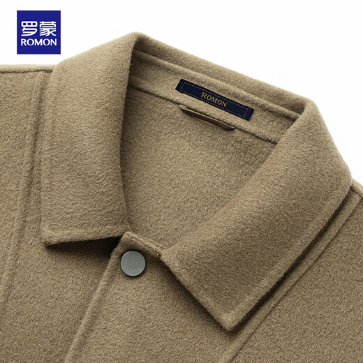 Romon sheep wool double-sided woolen jacket men's coat thick autumn and winter casual lapel jacket men's clothing