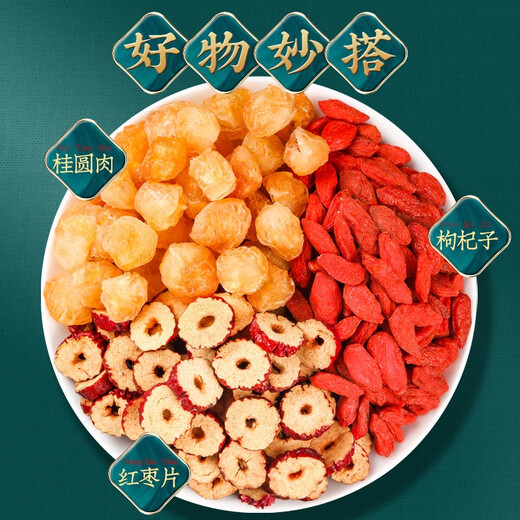 Fumingyuan Health Tea Longan Red Date Wolfberry Tea 440g for men and women Longan Red Date Slices Red Wolfberry soaked in water