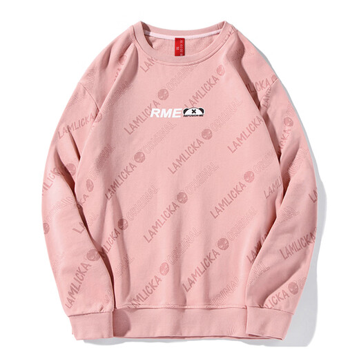 
VENSUP sweatshirt men and women fashion brand autumn and winter panda printed sweatshirt gold round neck long sleeve pullover top couple sweatshirt coat W12044 pink (mostly half size) 5XL code (recommended 200-230 Jin [Jin equals 0.5 kg])