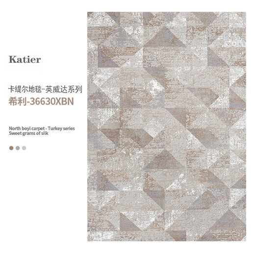 卡缇尔（katier） 卡缇尔土耳其进口地毯客厅现代简约轻奢茶几毯设计师款卧室地毯 布丽丝-829B（土耳其进口） 1.6米*2.3米