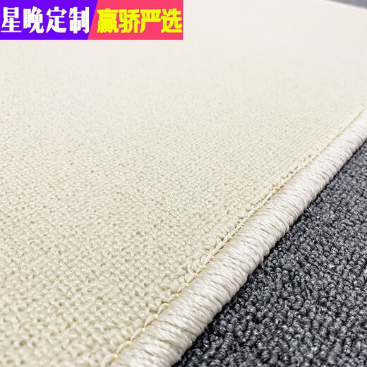 Xingwan solid color short pile carpet office floor live broadcast sound insulation large area cement floor full roll commercial off-white customized
