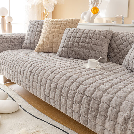 Zichen thick plush winter sofa cushion cushion winter 2023 new simple modern seat cushion non-slip sofa cover feather lamp - gray soft and comfortable single pack 70X150cm suitable for two people Zichen thick plush winter sofa cushion cushion winter 2023 new simple modern seat cushion non-slip sofa cover feather lamp - gray soft and comfortable single pack 70X150cm suitable for two people