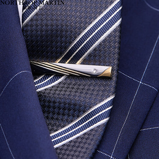 North Martin high-end brand tie clip men's formal business simple groom wedding shirt clip gold gift