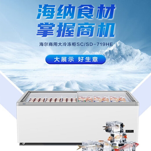 海尔（Haier）冰柜卧式商用超市展示冰柜 冷冻冷藏转换大岛柜海鲜柜 719升/冷藏转换冷冻SC/SD-719HE