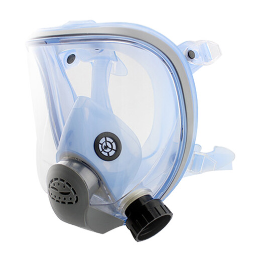 
Ele Gas Mask Full Cover Chemical Paint Anti-toxic Gas Long Tube Air Respirator CKH-9900E Blue (with Can 1) 1 Set