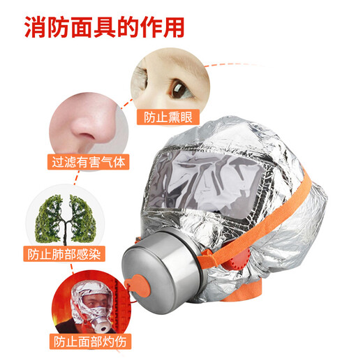 巨木人防战备应急包防毒面具消防防烟面罩灭火器逃生过滤式自救呼吸器 消防防毒面具【新国标 消防认证】