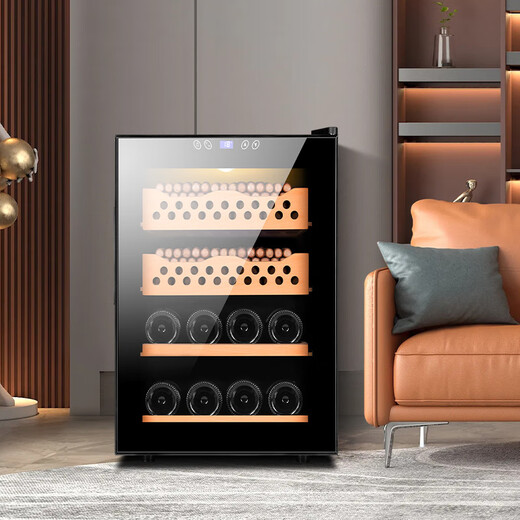 CIGARLOONG 50C1 cigar cabinet constant temperature and humidity cabinet Spanish cedar wood mellow energy-saving silent household embedded smart small mini cigar and wine cabinet constant temperature and humidity control 50C-cigar and wine style temperature control and moisturizing