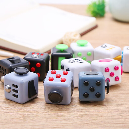 Huston Edc Unzip Rubik's Cube Nouveaux et étranges Toys fidgetcube Décompression Artefact DICE CHILDS'S'S Toy Gift # 9 All Black