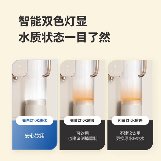 飞利浦（PHILIPS）净水器家用 加热直饮一体净饮机台式免安装即热直饮净水机RO反渗透净水器过滤器ADD6850