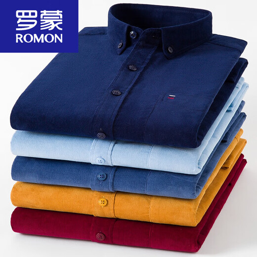 Romon Spring y Autumn Cornuroy Camiseta de manga larga El fitness del delgado de mediana edad de los hombres más el producto de algodón de gran tamaño nuevo DXR-03 3895-115Jin [Jin iguala 0.5 kg]