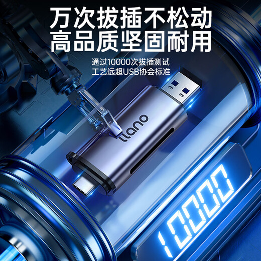 HULK USB/Typ-C-Kartenleser 3.0 Hochgeschwindigkeits-SD/TF-Karten Multifunktion integrierter Kamera Apple 15/iPad Android Mobiltelefon OTG Recorder Drone Überwachung Speicherkarte