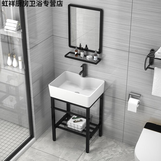 Cuenca de la columna de Nansangweichi Cuenca de lavado vertical Pequeño apartamento de piso Cerámico de lavado de cerámica Fregadero de baño 4837E Basin + drenaje de soporte / apartamento pequeño