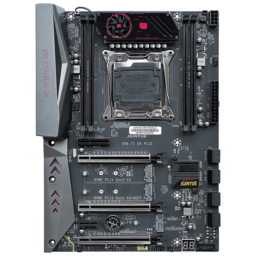 Jingyue X99 motherboard CPU set Xeon E5 2011-3-pin computer desktop rendering design game multi-open motherboard E5 2678V3/E5 2696V3/E5 2680V4 Jingyue X99-TI D4 PLUS motherboard single motherboard