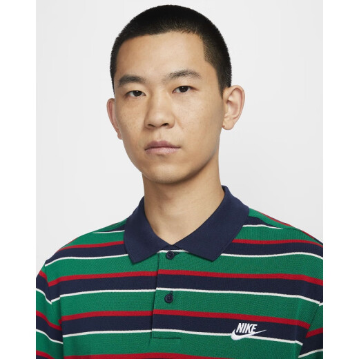 耐克（NIKE）【劲浪体育】男子Club 复古条纹翻领T恤FN3897-410 FN3897-410 L