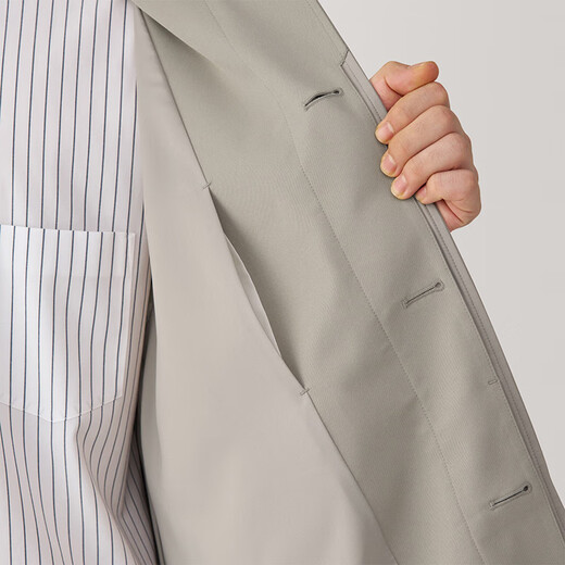 Muji Herrenstand Halsband Coat Trench Coat Herbst Herbst mittlere Länge ad0urc4a hellgelb xl 180/104a