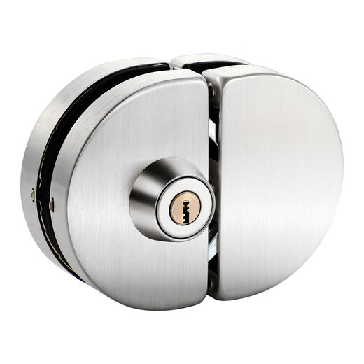 Localización de la puerta de vidrio Womshi sin perforar la oficina corredera de la puerta con cerradura de la puerta sin marco sin marco de doble puerta del pestillo 702 Puerta individual - Tornillo interno de la llave exterior (material 304)